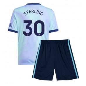 Arsenal Raheem Sterling #30 Tredje Kläder Barn 2024-25 Kortärmad (+ Korta byxor)